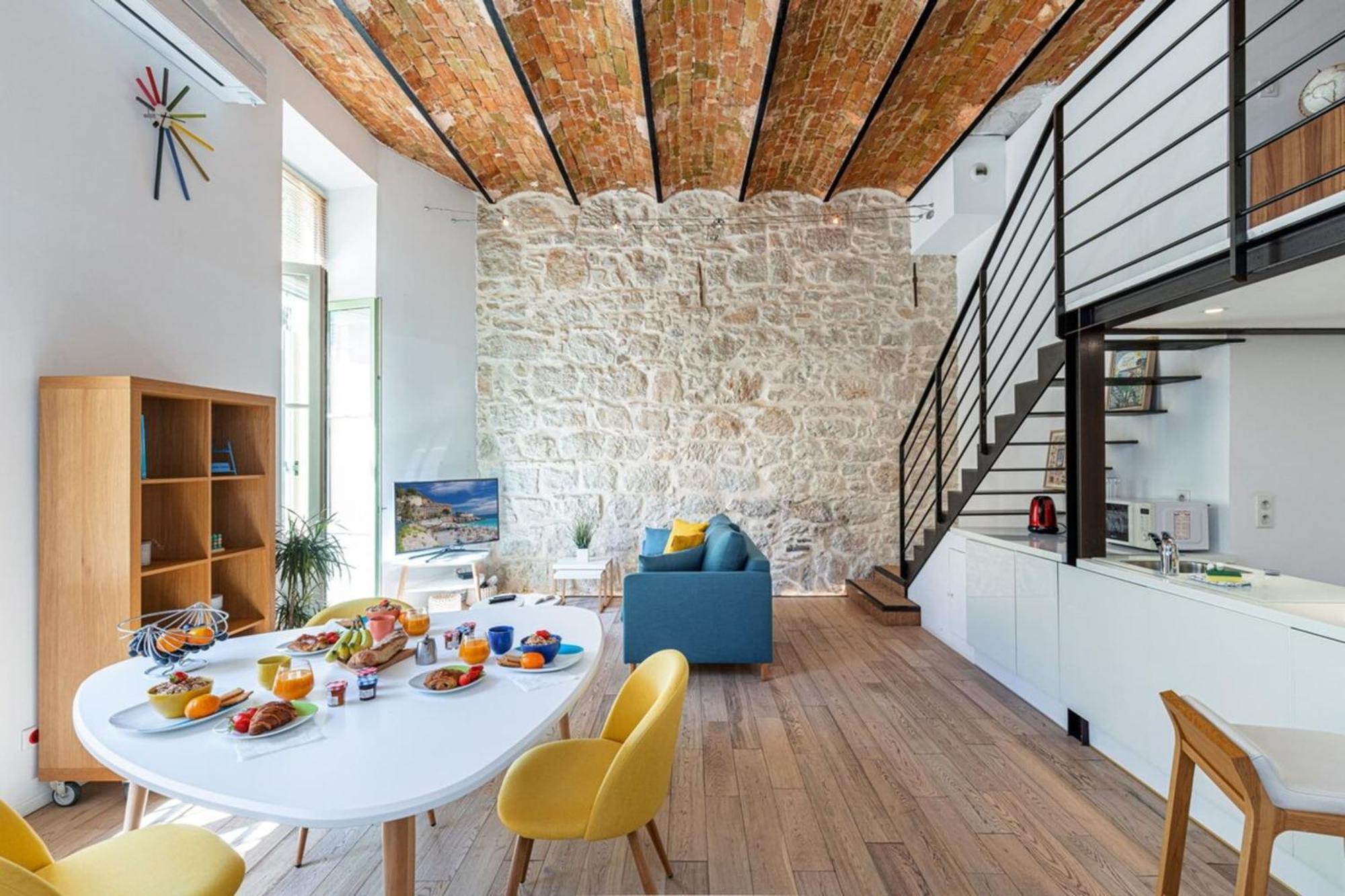 ニースGubernatis - Beautiful Duplex With Terraceアパートメント エクステリア 写真